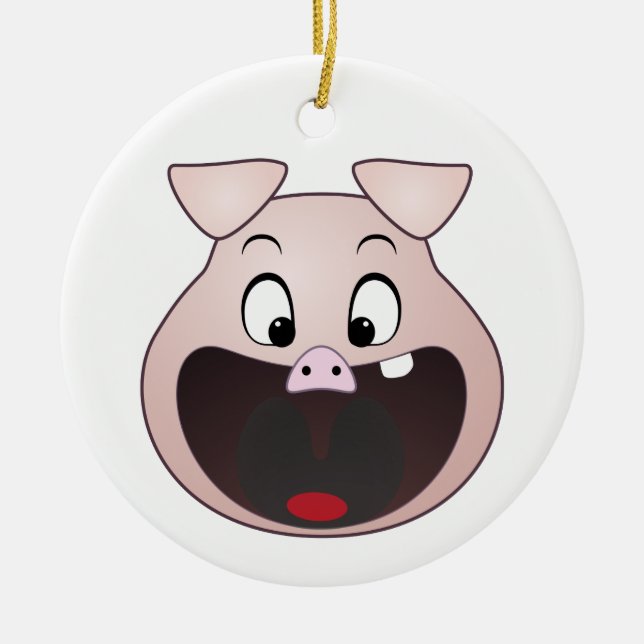 Ornement En Céramique tête de porc (Devant)