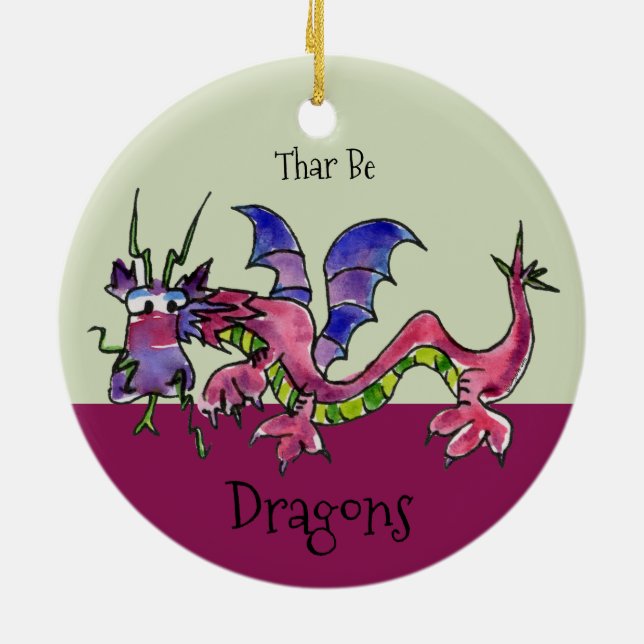 Ornement En Céramique Thare Be Dragons (Dos)