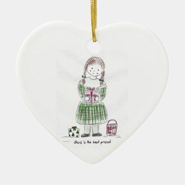 Ornement En Céramique The_best_present (Devant)