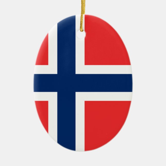 Ornement En Céramique The Flag of Norway - Scandinavia (Devant)