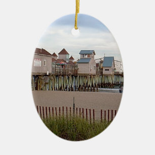 Ornement En Céramique The Old Orchard Beach Pier par Wendy C Allen 2004