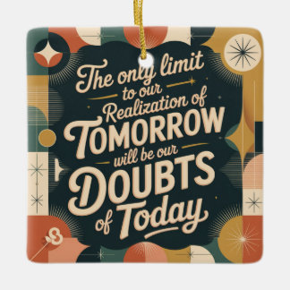 Ornement En Céramique The Only Limit To Our Realization Of Tomorrow