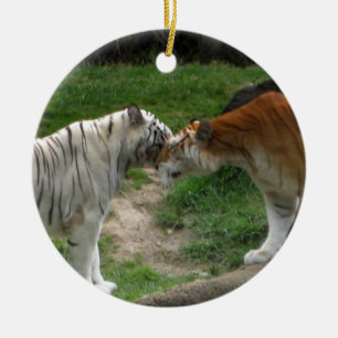Ornement En Céramique Tiger Love Ornament ~ Tigers