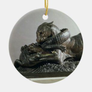 Ornement En Céramique Tigre dévorant un alligator, 1832 (bronze)