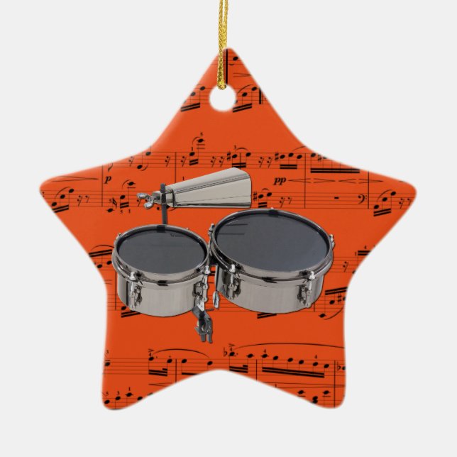 Ornement En Céramique Timbales - sélectionnez votre couleur (Devant)