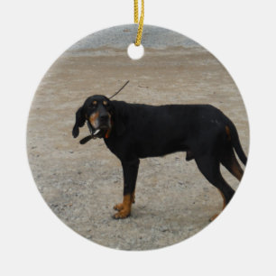 Ornement En Céramique Tired Hunting Dog