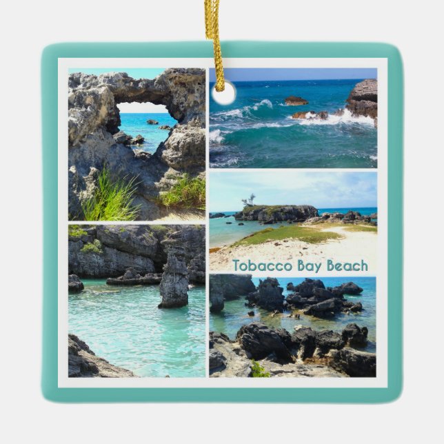 Ornement En Céramique Tobacco Bay Beach, Bermudes (Devant)