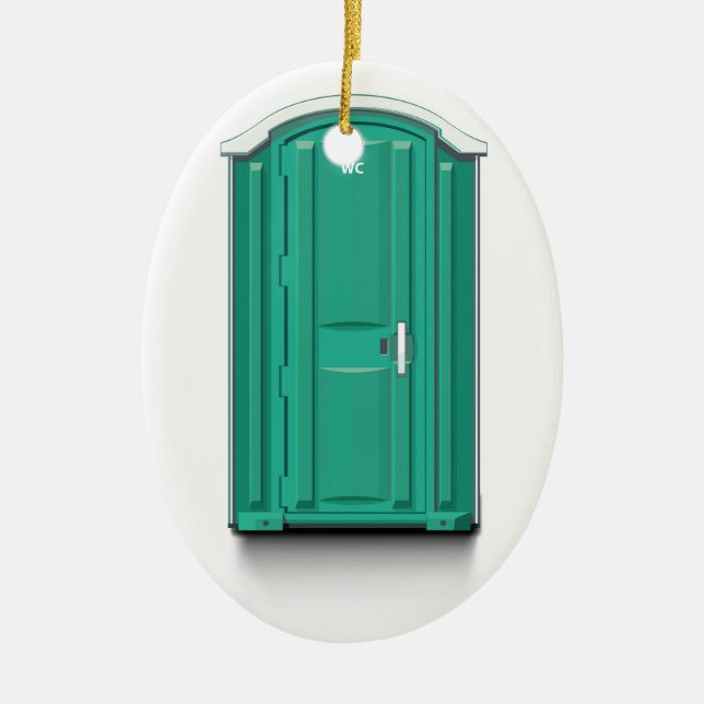 Ornement En Céramique Toilette de Portable de turquoise (Devant)
