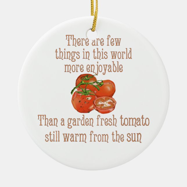 Ornement En Céramique Tomates chauffées au soleil (Devant)