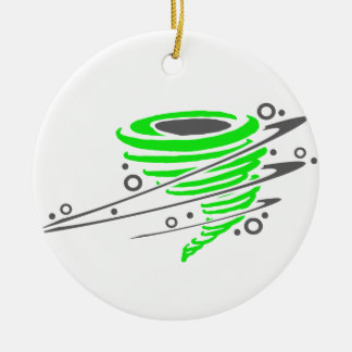 Ornement En Céramique Tornade verte de rotation