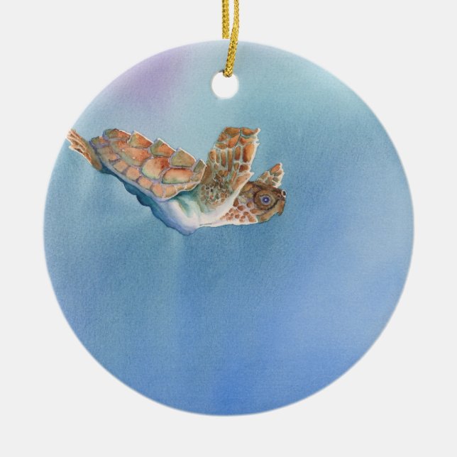 Ornement En Céramique tortue de mer (Devant)