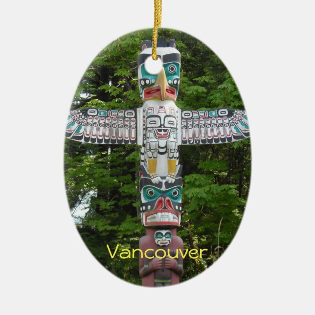 Ornement En Céramique Totem Polonais - parc de Stanley, Vancouver (Devant)