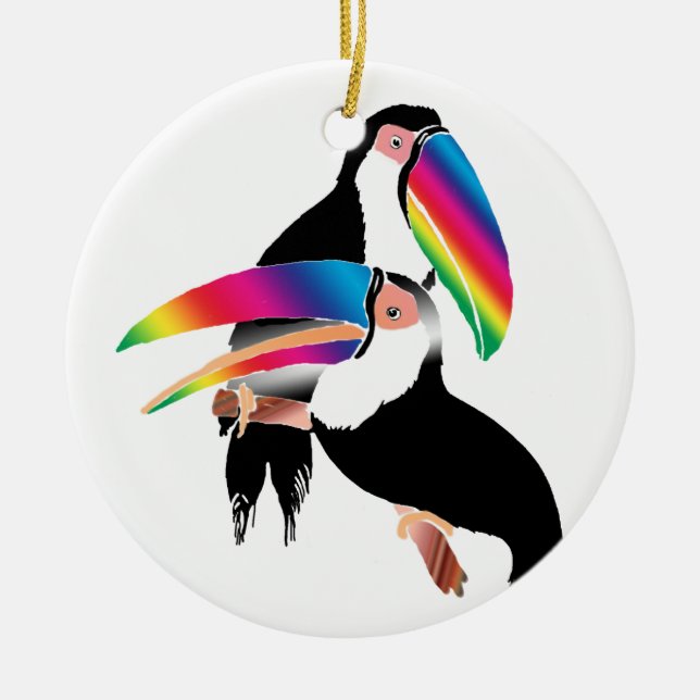 Ornement En Céramique Tou Toucans (Devant)