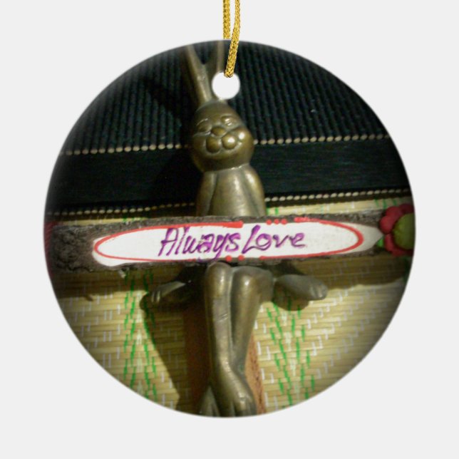 Ornement En Céramique Toujours Aimer Inspirational Rabbit Art Design d'i (Devant)