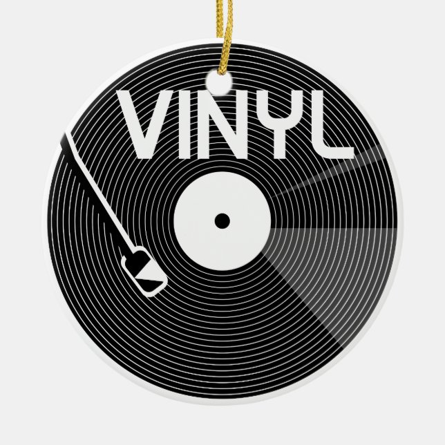 Ornement En Céramique Tourne-disque vinyle (Devant)