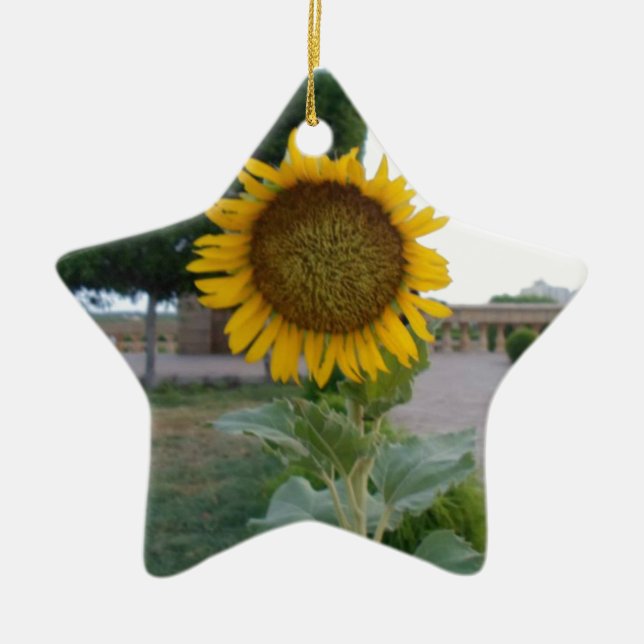 Ornement En Céramique Tournesol (Devant)