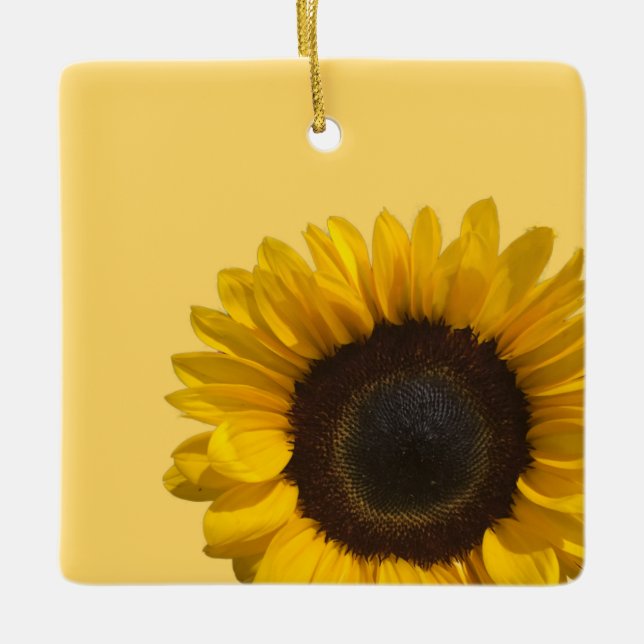 Ornement En Céramique Tournesol personnaliser le texte (Devant)