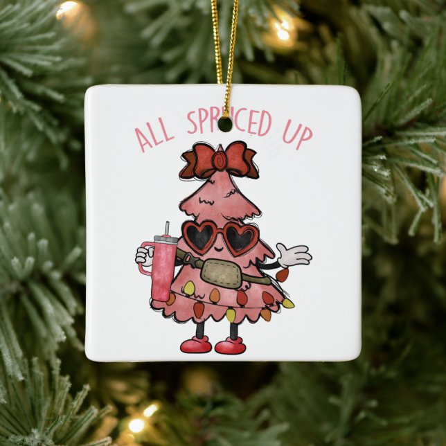 Ornement En Céramique Tout est poussé - Drôle arbre de Noël Bougie (Arbre)