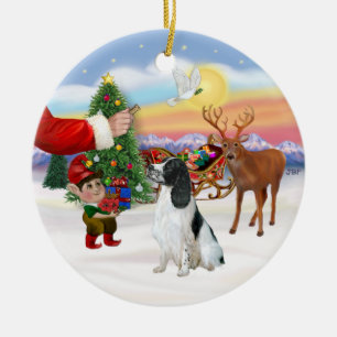 Ornement En Céramique Traite d'un espagnol Springer anglais