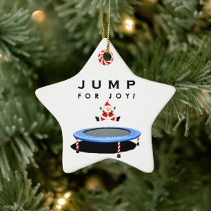 Ornement En Céramique Trampoline Noël Collectif