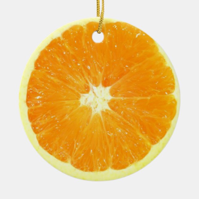 Ornement En Céramique tranche orange (Devant)