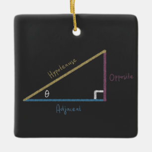 Ornement En Céramique Triangle droit de Sine Cosine Tangente Triangle dr