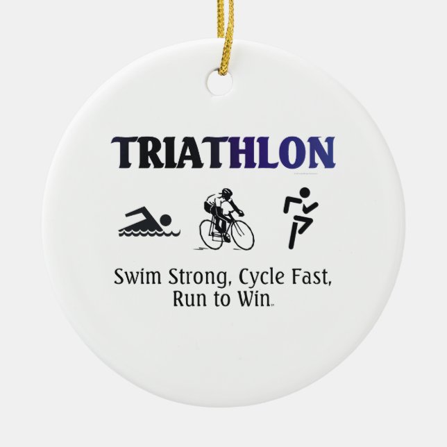 Ornement En Céramique Triathlon SUPÉRIEUR (Devant)