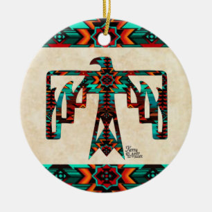 Ornement en céramique tribal Thunderbird