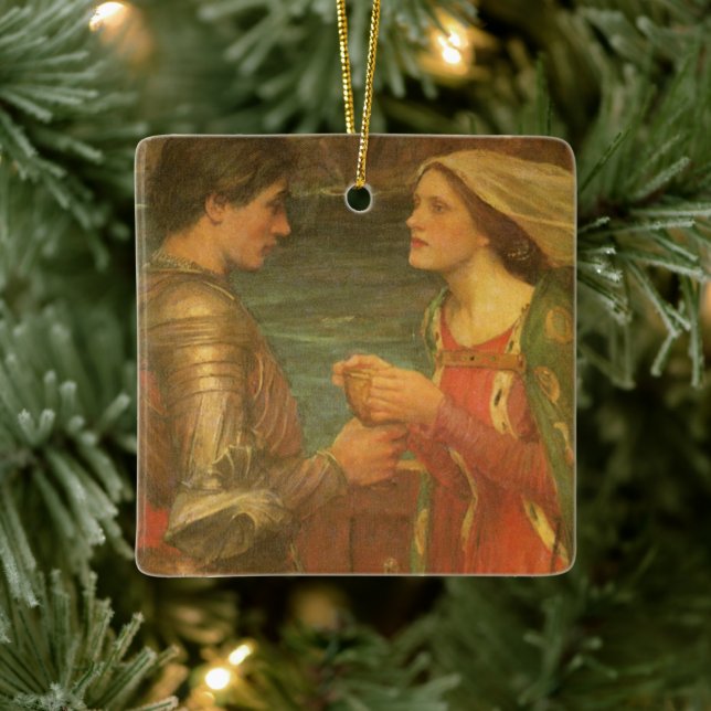 Ornement En Céramique Tristan et Isolde par John William Waterhouse (Arbre)