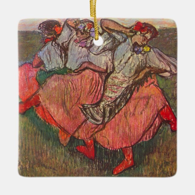 Ornement En Céramique Trois danseuses russes par Edgar Degas (Devant)