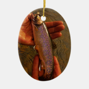 Ornement En Céramique Trout à Hands