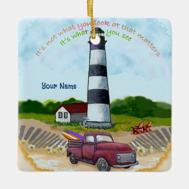 Ornement En Céramique Truck Choice  lighthouse ornament  (Devant)