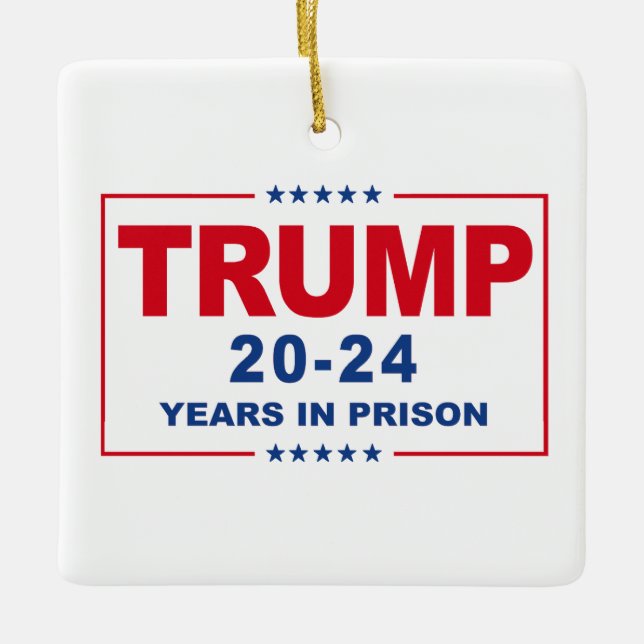 Ornement En Céramique TRUMP 20 - 24 ans de prison - Anti-Trump (Devant)