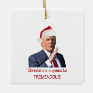 Ornement En Céramique Trump : Noël va être formidable !
