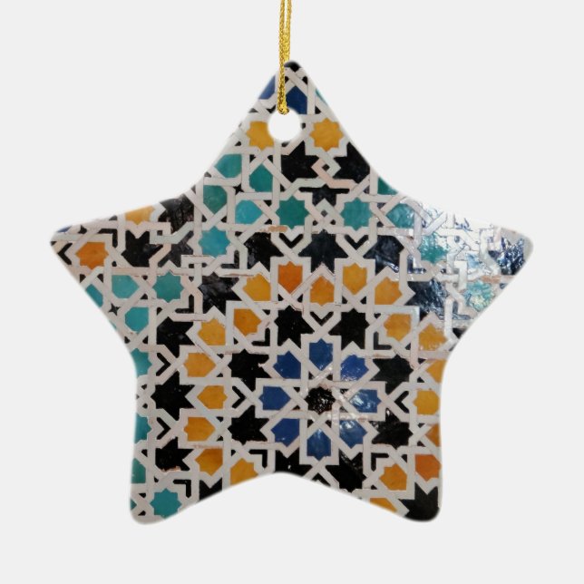 Ornement En Céramique Tuile #9 de mur d'Alhambra (Devant)