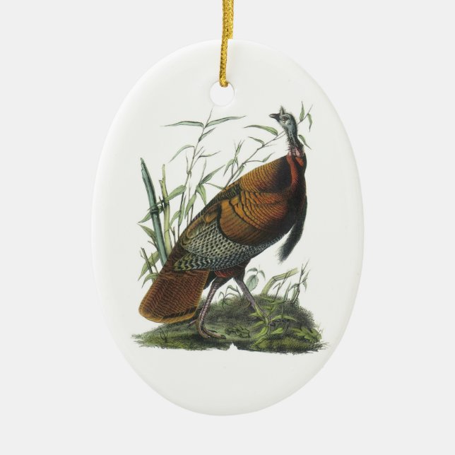 Ornement En Céramique Turquie sauvage par Audubon (Devant)
