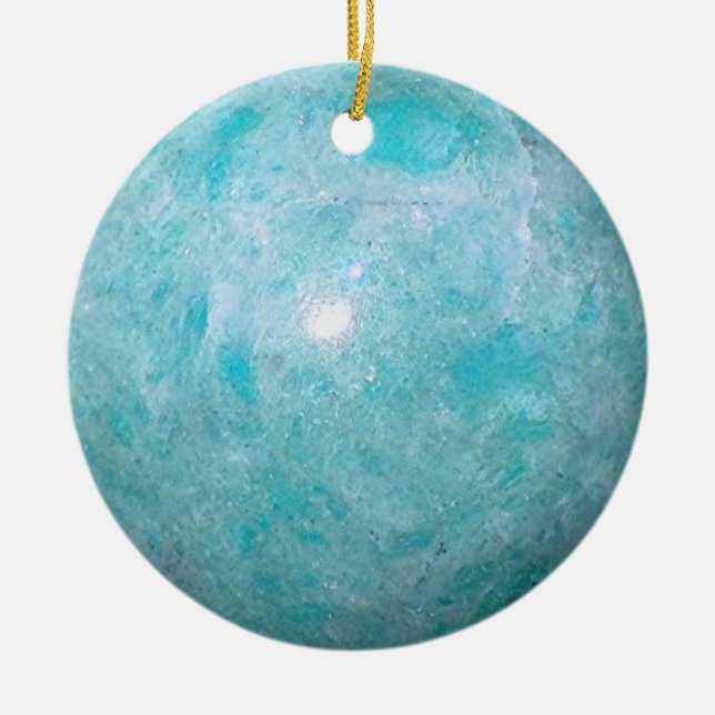 Ornement En Céramique Turquoise (Devant)