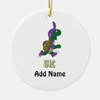 Ornement En Céramique Turtle Runner 5K - Violet