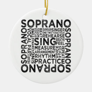 Ornement En Céramique Typographie de Soprano