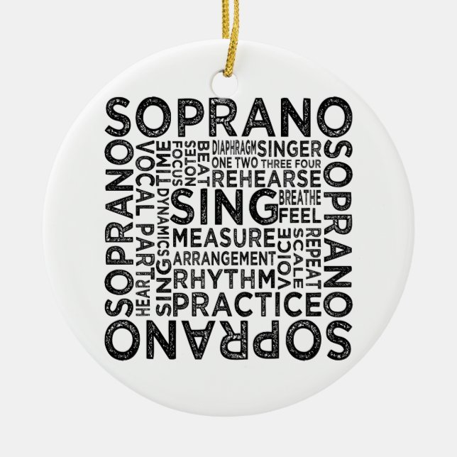 Ornement En Céramique Typographie de Soprano (Devant)