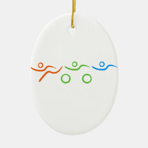 Ornement En Céramique Un grand cadeau de Triathlon pour votre ami ou fam