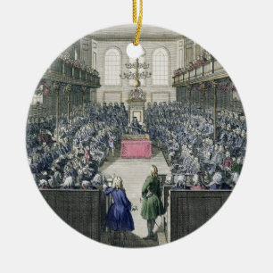 Ornement En Céramique Une vue de la Chambre des communes, gravée par B.