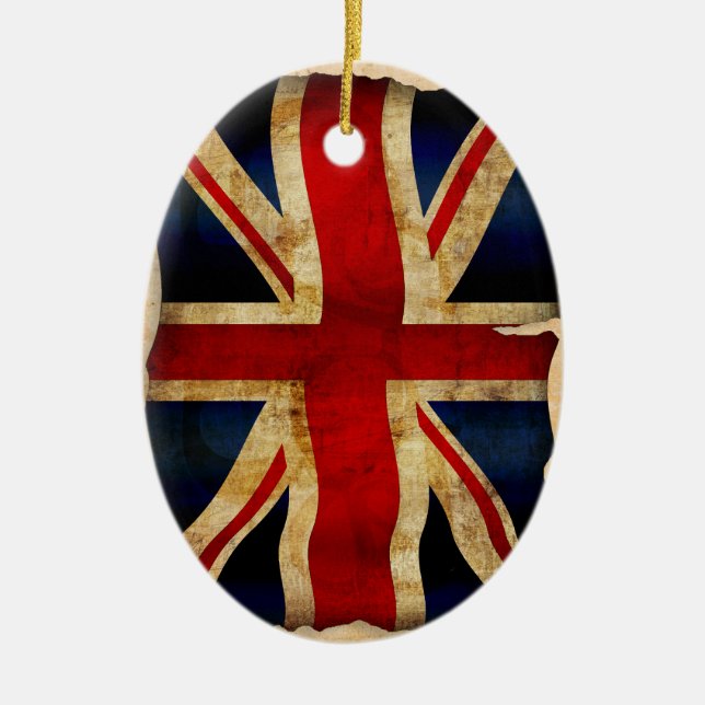 Ornement en céramique Union Jack (Devant)