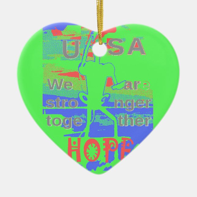 Ornement En Céramique United in Hope : Forts Together - Vibrant USA (Devant)