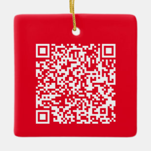 Ornement En Céramique URL personnalisée du code QR
