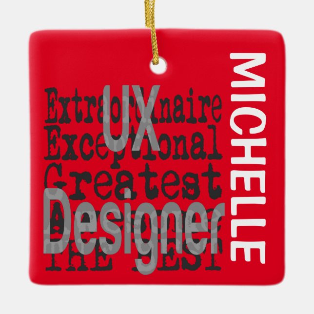 Ornement En Céramique UX Designer Extraordinaire CUSTOM (Devant)