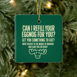 Ornement En Céramique Vacances de Noël Puis-je remplir votre lait de pou