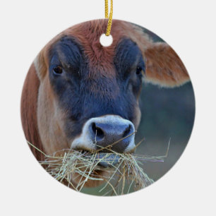 Ornement En Céramique Vache du Jersey
