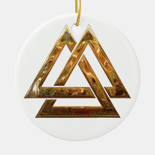 Ornement En Céramique Valknut (Devant)