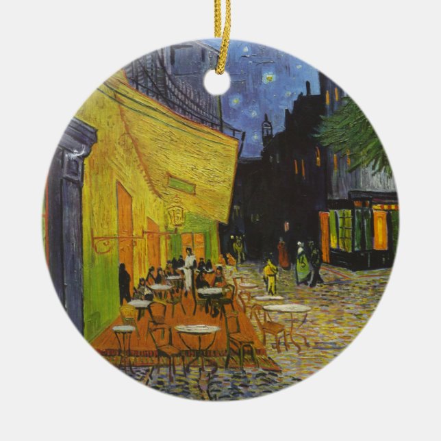Ornement En Céramique Van Gogh Cafe Terrasse Post-impressionniste (Devant)